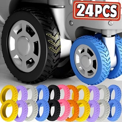 Silicone Luggage Wheel Covers Suitcase Wheels Protector Sleeve - image 1 of 4