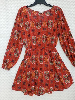 Mujer GB Vestido Naranja Hasta la Rodilla Bolsillos Cachemira Forrado Grande Otoño  Foto 1 de 4