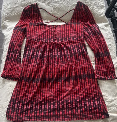 No Boundaries Top, Juniors Small, Red, 3/4 Sleeve, Blouse, Shirt, w/ Back Straps - Image 1 of 4