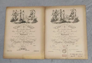 Antique Mauro Giuliani Lot Of 2 Op. 111 Sheet Music Classical Guitar Vtg Italy  - Picture 1 of 7