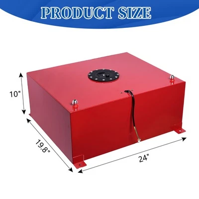 Pila de combustible Race Drift de aluminio rojo de 20 galones gasóleo/tanque + espuma transmisor de nivel Foto 1 de 4