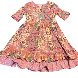 NWT Matilda Jane Just Imagine Pink Floral Odette Twirl Dress Girls Size 8 - Picture 1 of 5