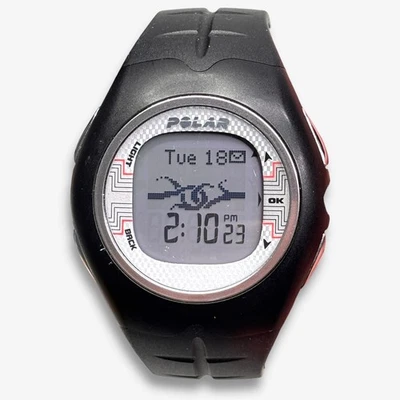 Reloj Monitor de Ritmo Cardíaco Digital Polar F6 c.2000s Negro Deportes Fitness Modelo Foto 1 de 4