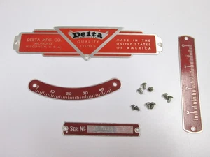 Name Badge Tilt & Lift Scales 10" Delta Tilt Top Table Saw 1160 34-305 307 - Picture 1 of 7