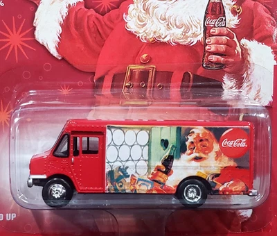 Johnny Lightning GMC Delivery Step Van Dually Coca Cola Santa Christmas Car wRRs - Image 1 of 2