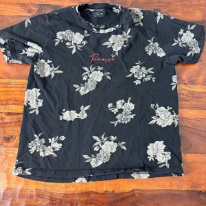 Cactus Man Ricky Singh Men's Floral Embroidered Finesse T-Shirt Black Size M  - Picture 1 of 5