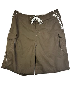 De Colección Para Hombres Kirra Board Shorts Y2K Bañador Marrón Talla 38 Surf Verano - Imagen 1 de 8
