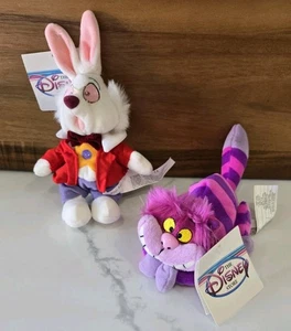 Disney Store Alice im Wunderland Mini Sitzsack Plüsch Set Hase Grinsekatze - Bild 1 von 3