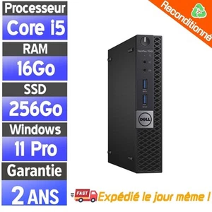 ☑️⭐☑️Mini PC Dell OptiPlex 7040 Reconditionné – Core i5 – 16Go RAM – SSD 256Go☑️ - Photo 1/7