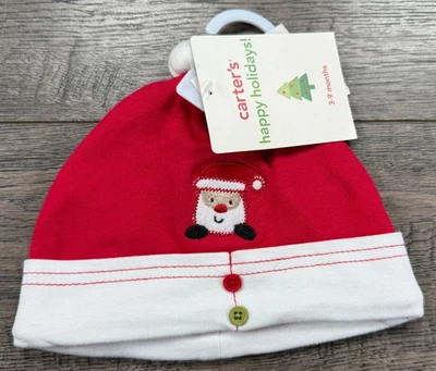 Baby Boy Clothes New Vintage Carter's 3-9 Month Santa Christmas Holiday Hat - Image 1 of 4