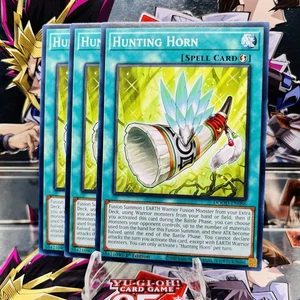 3x Yugioh Playset Hunting Horn DOOD-EN086 Common 1st Ed Near Mint - Picture 1 of 1