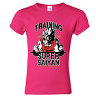 Training to go SUPER SAIYAN Youth Girls T shirt Goku Vegeta DBZ Anime fans gift