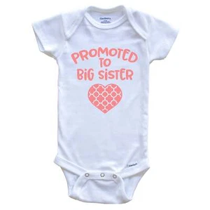 Promoted To Big Sister Cute One Piece Baby Bodysuit - Picture 1 of 2