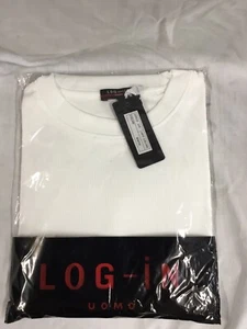 Mens Dressy T-Shirt LOG-IN UOMO Soft Crew Neck Corded 218 white (new) - Picture 1 of 2