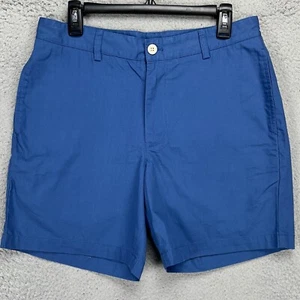 Vineyard Vines Mens Club Shorts 32 Blue Khakis Flat Front Logo 100% Cotton NEW - Picture 1 of 8