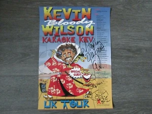Kevin Bloody Wilson Australian Comic Karaoke Kev SIGNED UK Theatre Tour Poster - Picture 1 of 6