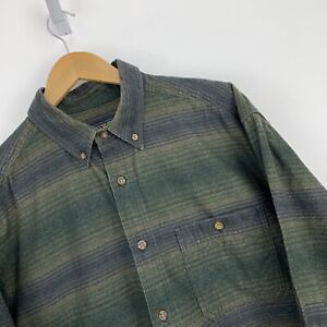 Woolrich Shirt Mens XL Blanket Striped Long Sleeve Button Down Cotton Flannel