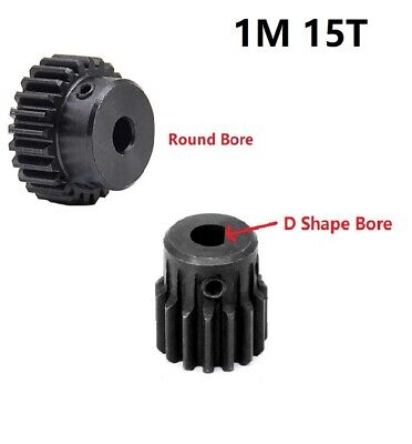 1 Mod Spur Gear With Step 1M15T Pinion Gear Metal Mod 1 Motor Gear 45# Steel  • 3.42£