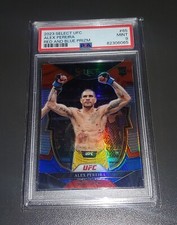 2023 Panini Select UFC Red and Blue Prizm Alex Pereira #65 PSA 9 Rookie Card