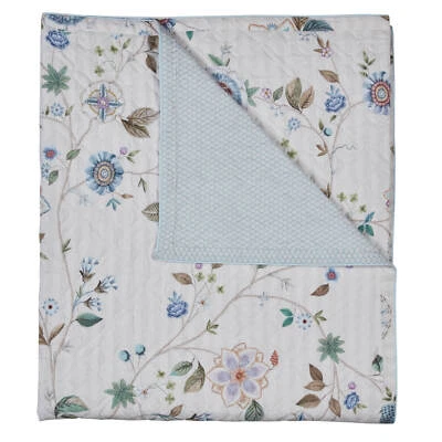 Tagesdecke Blüten Floral Pip Studio Flores Bailando Altweiß Perkal Wendeoptik - Bild 1 von 3