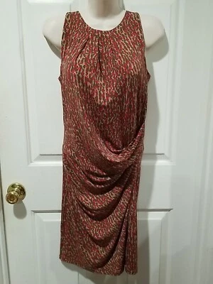 Michael Kors Sleeveless Multicolor Dress Pleated Chest, Ruched side Sz XS - Image 1 of 4