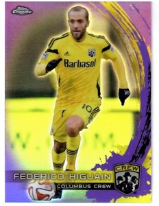 2014 Topps Chrome MLS FEDERICO HIGUAIN Columbus Crew PURPLE REFRACTOR #4