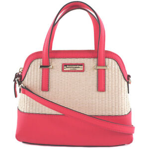 Kate Spade 2wayShoulder CEDAR STREET STRAW SMALL MAISE Shoulder Bag pink/b...