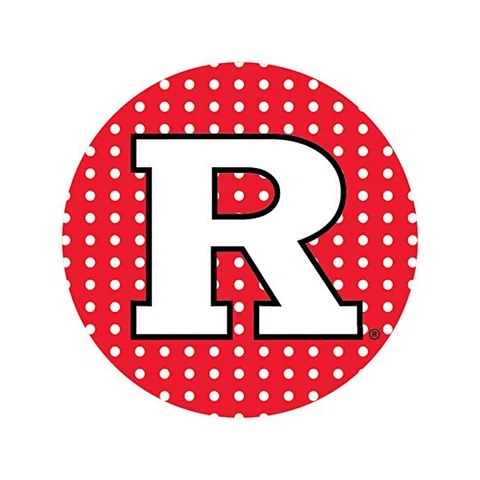 Rutgers Scarlet Knights 4 Inch Round Trendy Polka Dot Magnet Cover