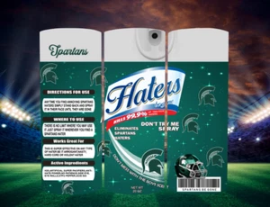 Vaso con pajita de metal Michican Spartans Haters Be Gone de acero inoxidable de 20 OZ - Imagen 1 de 1