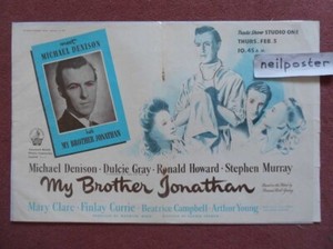 MY BROTHER JONATHAN (1948) UK trade ad MICHAEL DENISON, DULCIE GRAY