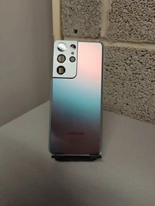 Samsung Galaxy S21 Ultra S998 srebrny tylna tylna szklana pokrywa obiektyw oryginalny - Zdjęcie 1 z 2