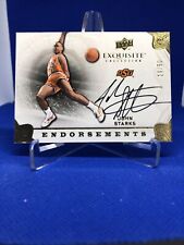 2011-12 Exquisite Collection John Starks Endorsements On Card Auto Signed /50