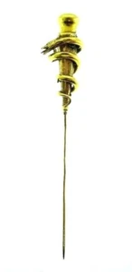 Vintage 14K Yellow Gold Dragon Pin Brooch - Picture 1 of 4
