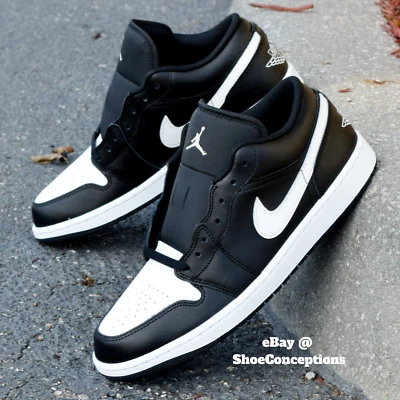 Nike Air Jordan 1 Zapatos Bajos Negro Summit Blanco 553558-043 Para hombres Tallas NUEVO Foto 1 de 4