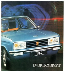 Peugeot 104 Coupe 954cc 1974-1975 French Market Sales Brochure - Picture 1 of 2