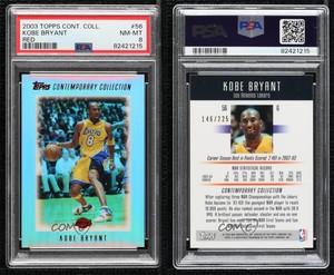2003-04 Topps Contemporary Collection Red /225 Kobe Bryant #56 PSA 8 HOF