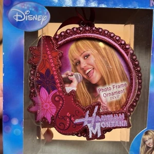 Disney HANNAH MONTANA Photo FRAME ORNAMENT New SPARKLE Miley Cyrus Christmas - Picture 1 of 4