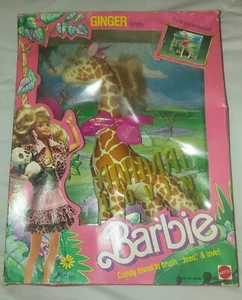 Animal Lovin Barbies*Ginger the Giraffe*Plush '88 Mattel 1395 SEALED DAMAGED BOX - Picture 1 of 12