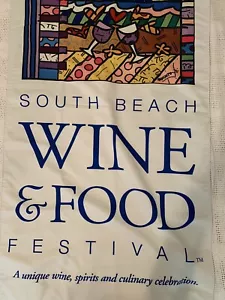 2004 South Beach Wine and Food Festival Sign Banner Cloth Advertising - Picture 1 of 8
