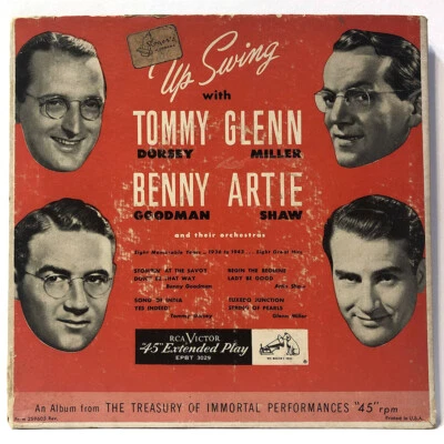 Up Swing 45 Jazz Sampler 1930's Big Band Swing Compilation 7" vinyl record NM- - Image 1 of 4