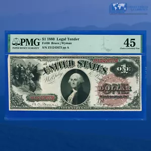 Fr.30 1880 $1 One Dollar "LARGE BROWN SEAL" Legal Tender, PMG Ch XF 45 #42673 - Picture 1 of 3
