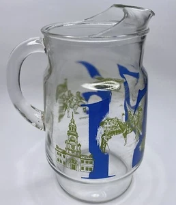 Vintage 1776 Heritage Collector Series Coca Cola Bicentennial Pitcher W/ Ice Lip - Picture 1 of 9