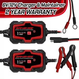2-pack 6V 12V battery charger maintainer trickle for Harley Davidson motorcycles - Picture 1 of 9