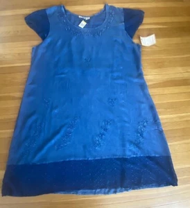Raya Sun Dress Sz 3x Boho Hippie Blue Button Front Embroidered NWT Comfy/ Cute - Picture 1 of 12