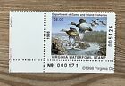 1998 Virginia - State Duck Stamp - Lot1 - Mint Og Nh  - Bottom Left Plate#