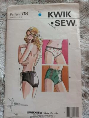 Kwik Sew  718 Vintage Ladies Panties in 3 styles Pattern Size 3-4-5-6 - Image 1 of 2
