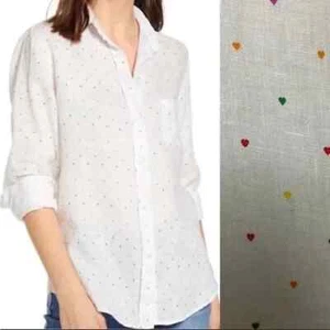 Grayson The Hero 100 % Leinen Herzen mit Knopfleiste Shirt Gr. #O1 - Bild 1 von 7