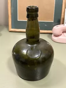 Antique Glass SEALED ENGLISH MALLET BOTTLE C. 1890 - Read For Story - Picture 1 of 7