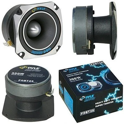 Super Tweeter Pyle PDBT28 300 Max Watts 150 RMS 104 DB 8,00 X 8,00 CM Driver Spl - Photo 1/4