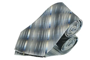 Covington Herrenkrawatte grau blau & braun gewebte Seide 58 x 3,75 Zoll - Bild 1 von 3